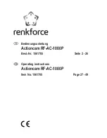 Renkforce RF-AC-1080P Operating Instructions Manual preview