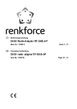 Предварительный просмотр 1 страницы Renkforce RF-DAB-AP Operating Instructions Manual