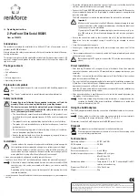 Предварительный просмотр 2 страницы Renkforce RS485 Operating Instructions