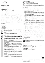 Preview for 1 page of Renkforce TV02 Operating Instructions