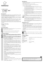 Preview for 4 page of Renkforce TV02 Operating Instructions