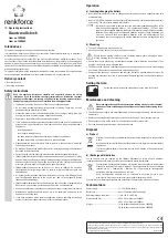 Preview for 2 page of Renkforce W784P-NP Operating Instructions