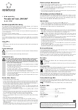 Preview for 1 page of Renkforce ZW-52007 Operating Instructions