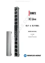 Renkus-Heinz Iconyx IC Live ILC-F-DUAL User Manual предпросмотр