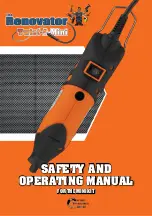 Renovator Twist-A-Mini Safety And Operating Manual preview