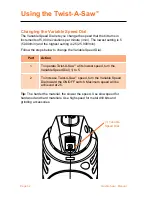 Preview for 34 page of Renovator twist-a-saw Safety And Operating Manual