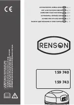 Предварительный просмотр 1 страницы Renson 159 740 Manual