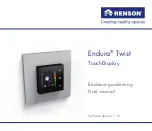 Предварительный просмотр 1 страницы Renson Endura Twist TouchDisplay User Manual