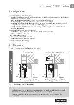 Preview for 3 page of Renson Fixscreen 100 Solar Installation Instructions Manual