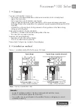 Preview for 15 page of Renson Fixscreen 100 Solar Installation Instructions Manual