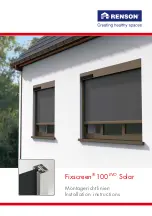 Renson Fixscreen 100EVO Solar Installation Instructions Manual preview