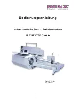 Preview for 3 page of Renz DTP 340 A Operating Manual