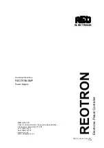 Reo Elektronik REOTRON SMP Operating Instructions Manual preview