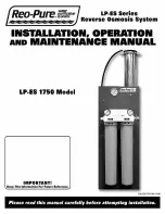 Reo-Pure LP-ES 1750 Installation, Operation And Maintenance Manual preview