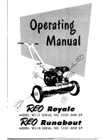 Предварительный просмотр 1 страницы REO royale wj-21 Operating Manual