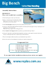 Preview for 2 page of Replas Big Bench Assembly Instructions