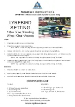 Предварительный просмотр 1 страницы Replas LYREBIRD SETTING Assembly Instructions