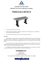 Replas PARKDALE BENCH Assembly Instructions предпросмотр