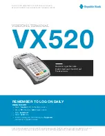 Republic Bank VX520 Quick Start Manual preview