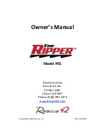 Rescue The Ripper R1 Owner'S Manual preview