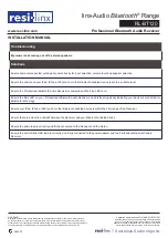 Preview for 2 page of resi-linx RL-BT120 Installation Manual