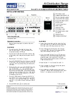 Preview for 1 page of resi-linx RL-BV2000 Installation Manual