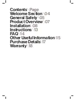 Preview for 3 page of Residentia SL63R User Manual