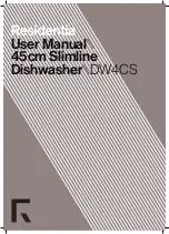 Предварительный просмотр 1 страницы Residentia Slimline DW4CS User Manual