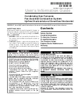 Residential Systems Condensing Gas Furnaces User'S Information Manual preview