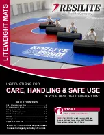 Resilite LITEWEIGHT Instructions For Care, Handling & Safe Use предпросмотр