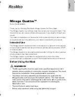 Preview for 5 page of ResMed Full Face Mask Mirage Quattro User Manual