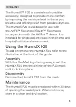 Предварительный просмотр 3 страницы ResMed HumidX F20 User Manual