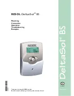 Resol DeltaSol BS/1 User Manual предпросмотр