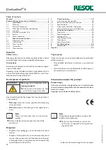 Preview for 2 page of Resol DeltaSol E Manual