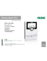 Resol DeltaSol SLL Installation, Operation, Maintenance Manual preview