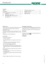 Preview for 2 page of Resol FlowCon S Installation Operation Commissioning