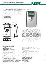 Предварительный просмотр 10 страницы Resol FlowCon Sensor HE Installation, Operation, Commissioning, Maintenance