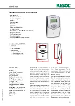 Предварительный просмотр 3 страницы Resol WMZ-G1 Mounting, Connection, Operation