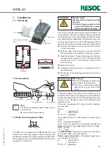 Предварительный просмотр 5 страницы Resol WMZ-G1 Mounting, Connection, Operation