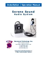 Resonance Technology Serene Sound Installation & Operation Manual preview