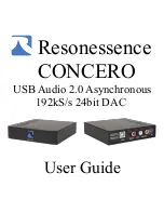 Предварительный просмотр 1 страницы Resonessence CONCERO User Manual