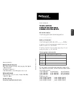 ReSound 3050M Quick Reference preview