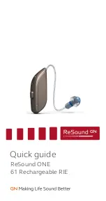 Предварительный просмотр 1 страницы ReSound ONE RT61-DRWC Quick Manual