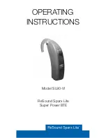 ReSound Sparx Lite SL90-V Operating Instructions Manual preview