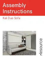 Preview for 1 page of Resource Kali Duo Sofa Assembly Instructions Manual