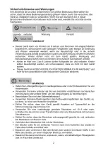 Preview for 4 page of Respekta Amadeo WKS171-19 User Manual