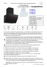 Preview for 11 page of Respekta CH 99060 SA User'S Manual & Installation Instructions