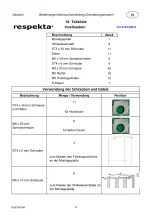 Preview for 16 page of Respekta CH3100 GISA Installation & User'S Instructions