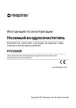 Предварительный просмотр 38 страницы Respiray Wearable Air Purifier User Manual