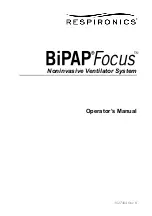 Respironics BiPAP Focus Operator'S Manual preview